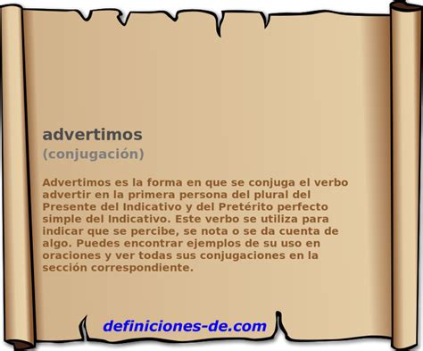 Advertimos .